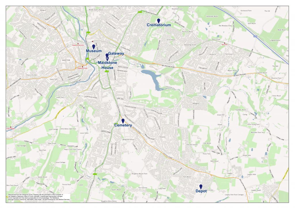 Maidstone office map